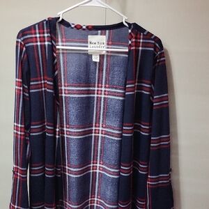 New York Laundry Plaid Cardigan